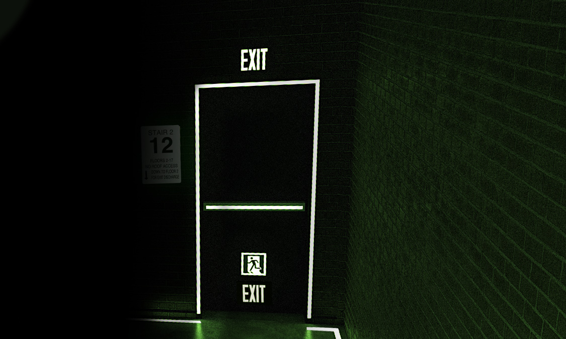 Egress PathMarkings Safe T Nose 1025.2.6 Code Compliance Image